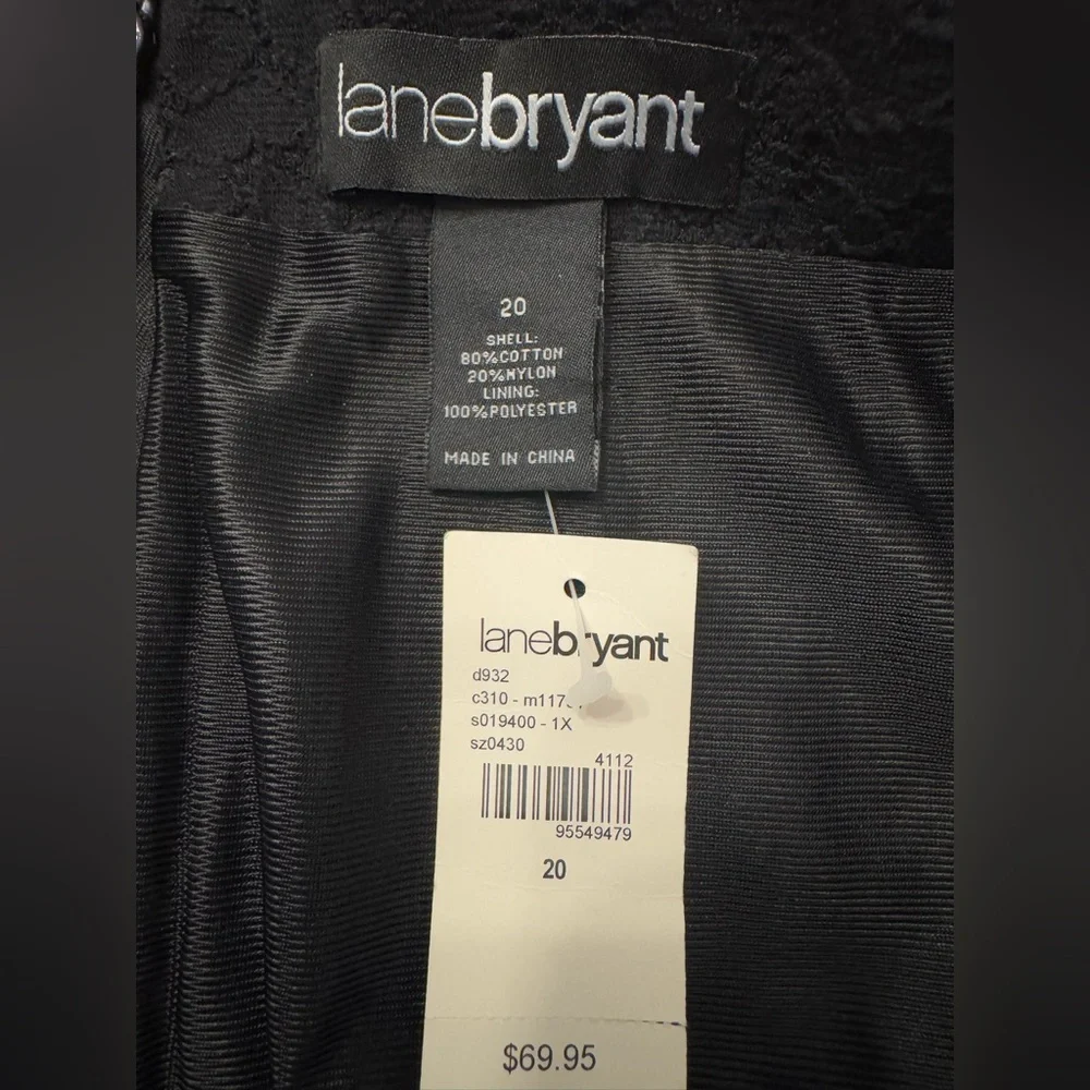 NWT Lane Bryant Black Lace Pencil‎ Skirt Size 20